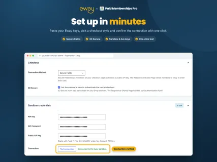 Payments with Eway for Paid Memberships Pro screenshot 1